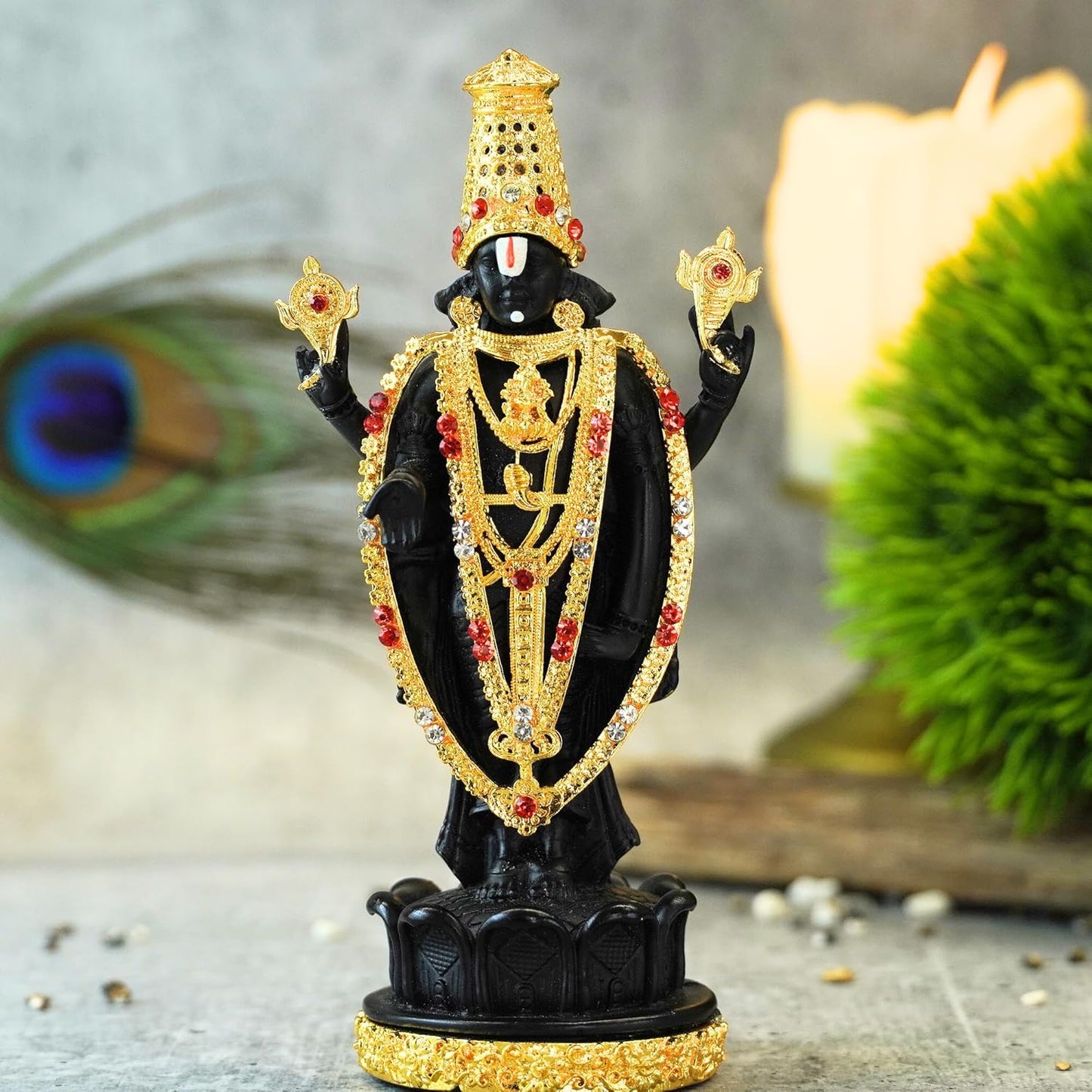 Tirupati Balaji - 24K Gold Plated Idol | Sri Venkateswara