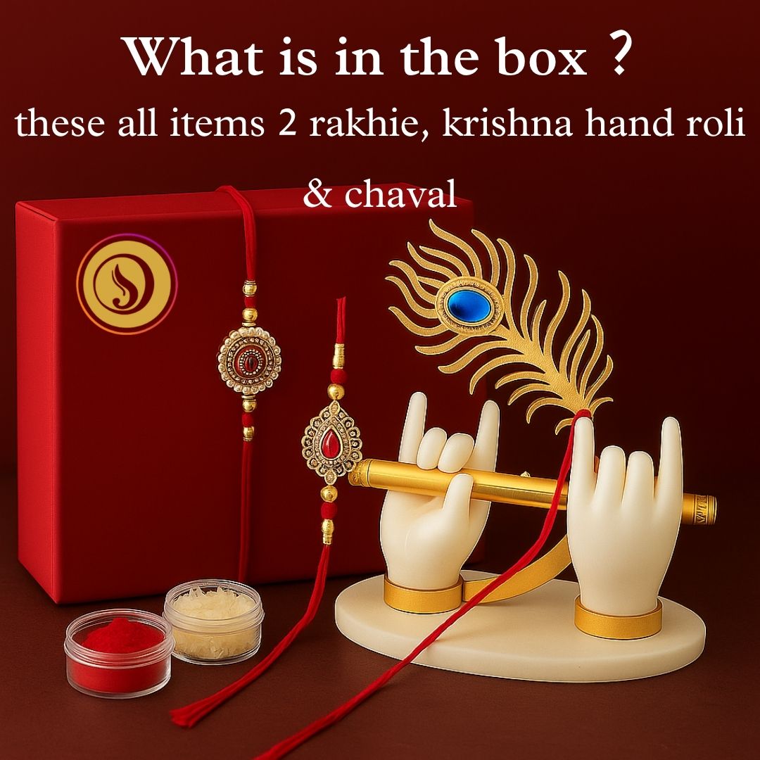 Krishna Hands - 24K GP Swarn Bansuri Rakhi Hamper