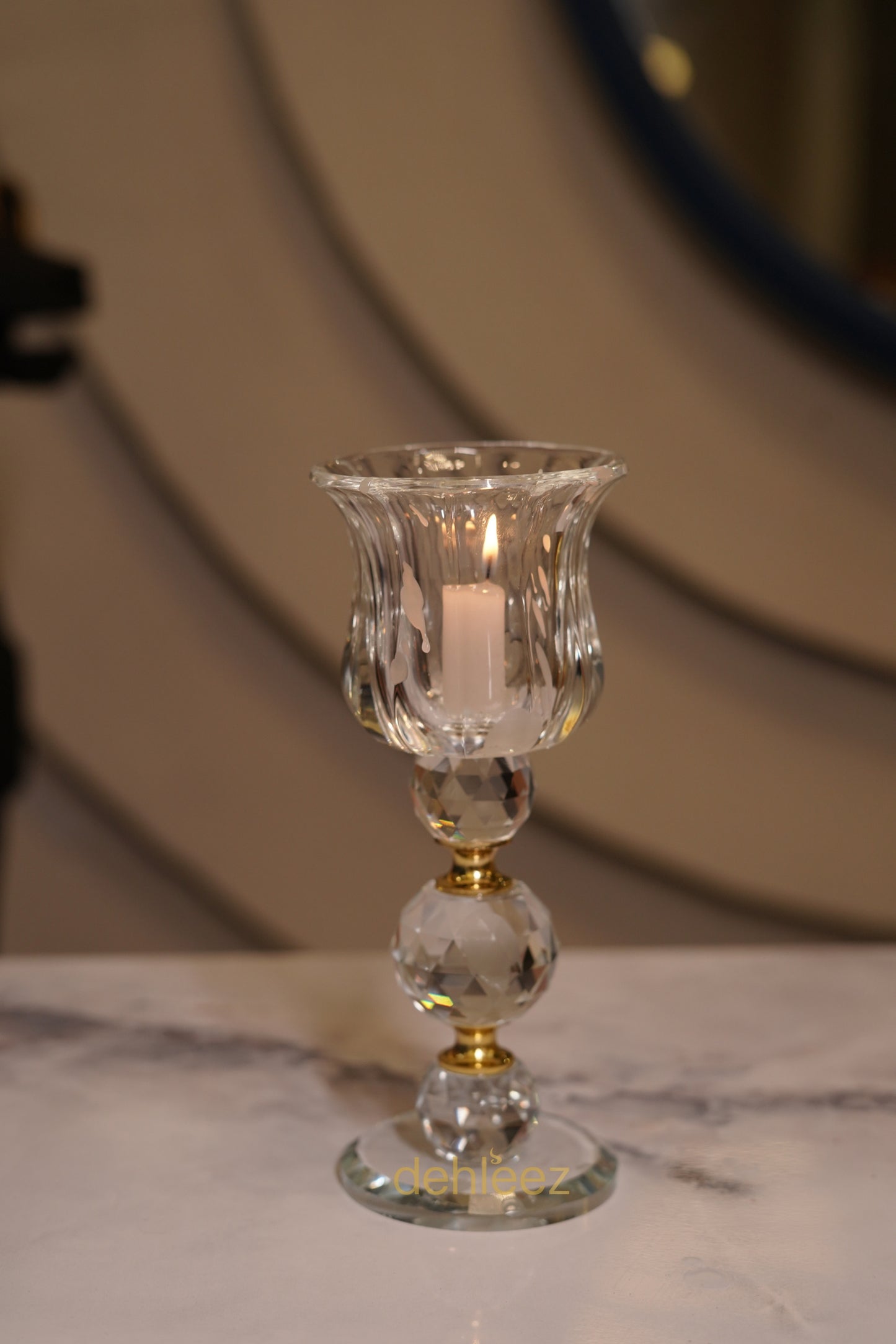 Aurora Crystal Candle Stand