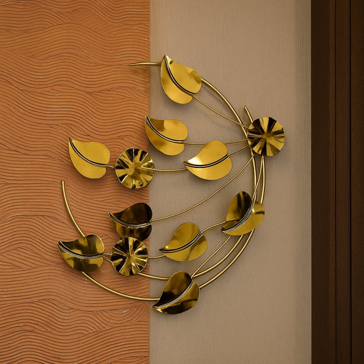 Golden Harmony – Luxe Metal Wall Art Set