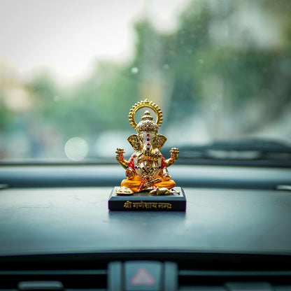 Ganesha - 24K Gold Plated Dagdusheth Idol