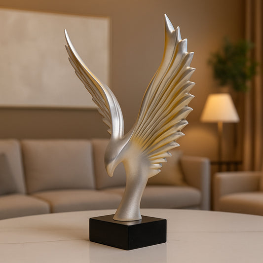 Silver Golden Eagle Spread Wings Table Decor Article