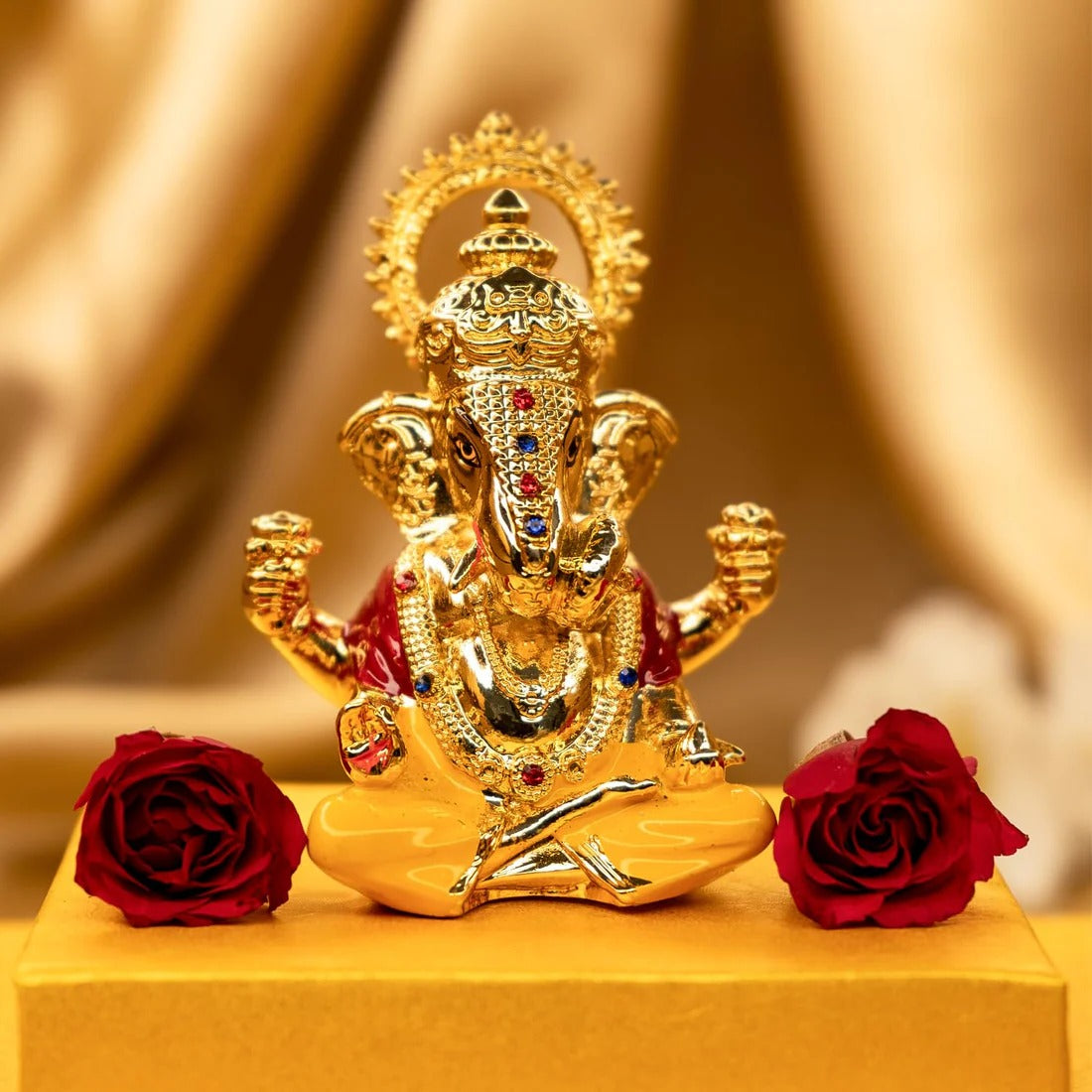 Ganesha - 24K Gold Plated Finish Dagdusheth Idol