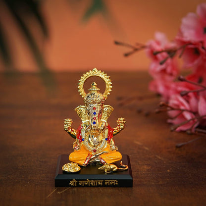 Ganesha - 24K Gold Plated Finish Dagdusheth Idol