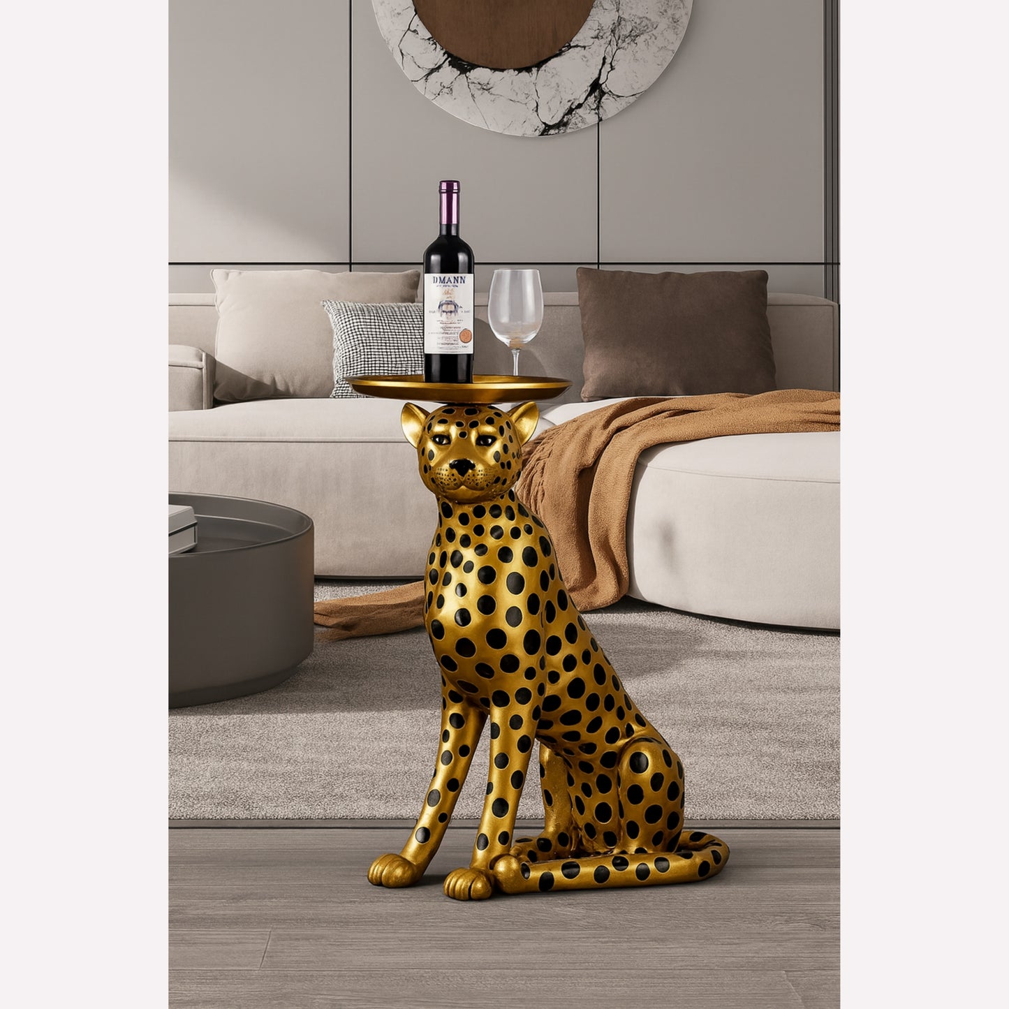 Leopard side table