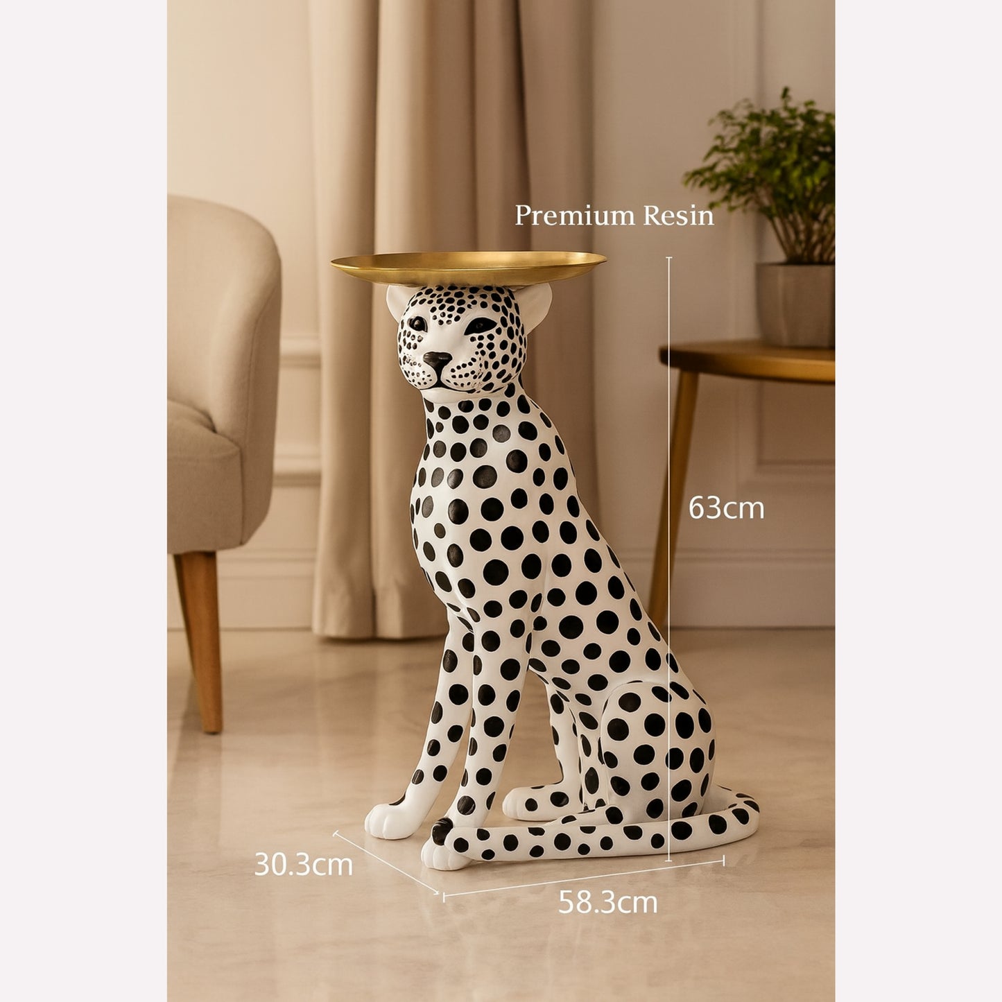 Leopard side table