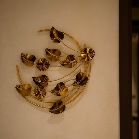Golden Harmony – Luxe Metal Wall Art Set